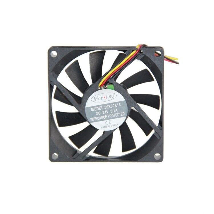 Marxlow 0.1A 80x80x15mm 24VDC 3 Kablolu Fan