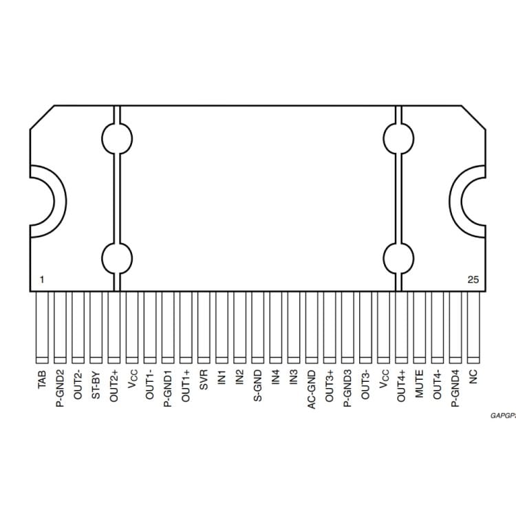 TDA7388, Flexiwatt-25 Entegre