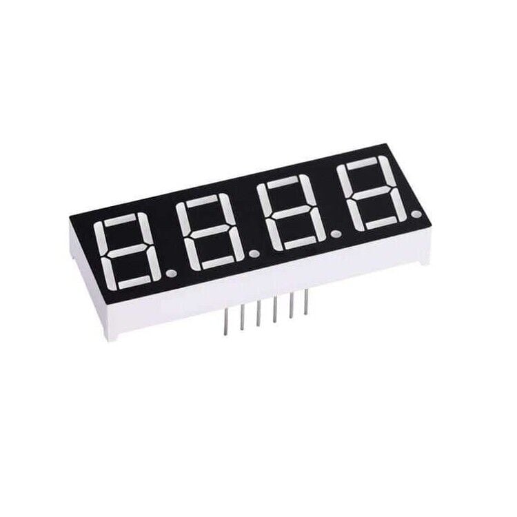14mm 4'lü 7 Segment Display Kırmızı Led - Ortak Anot