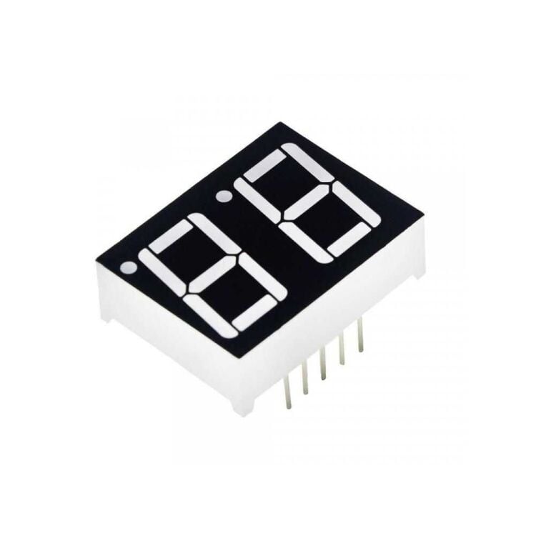 14mm 2'li 7 Segment Display Kırmızı Led - Ortak Katot