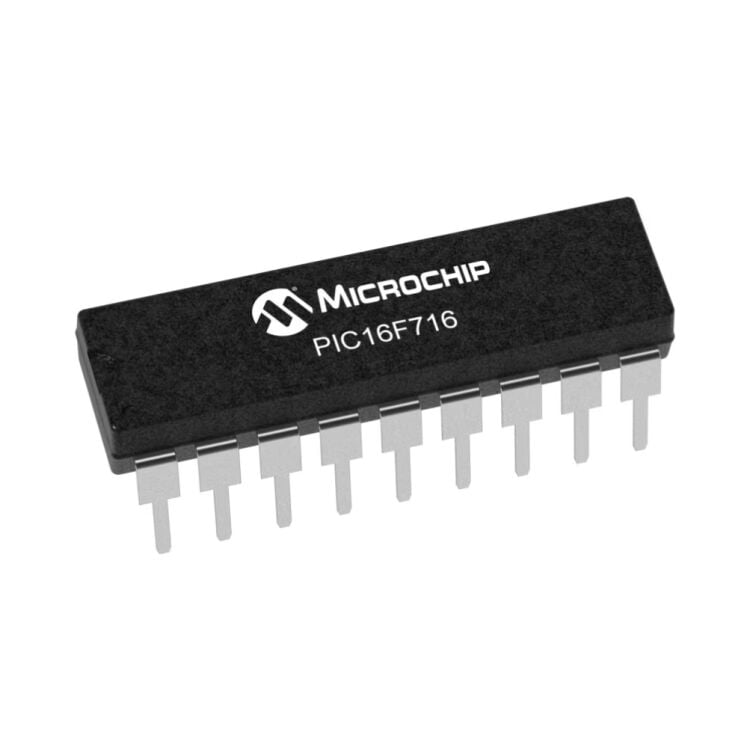PIC16F716-I/P, DIP-18 20MHz 8-Bit Mikrodenetleyici - MCU