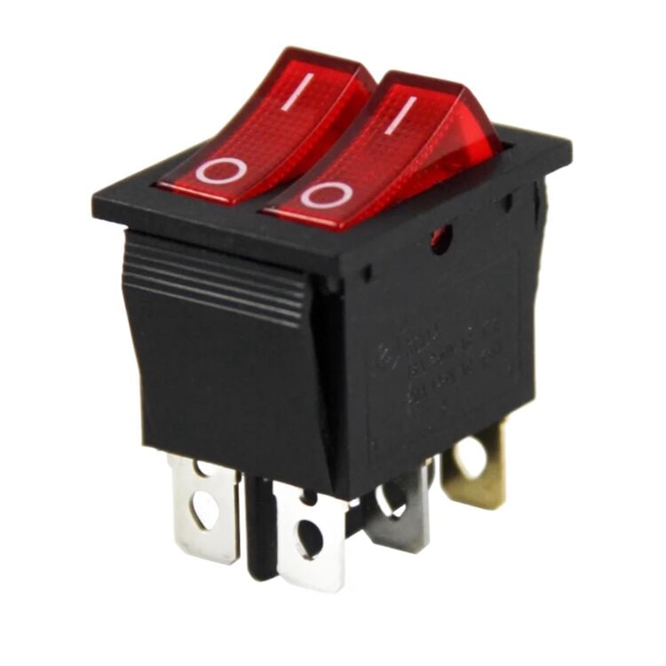 IC-101 KCD2-2101 İkili Işıklı Anahtar Kırmızı