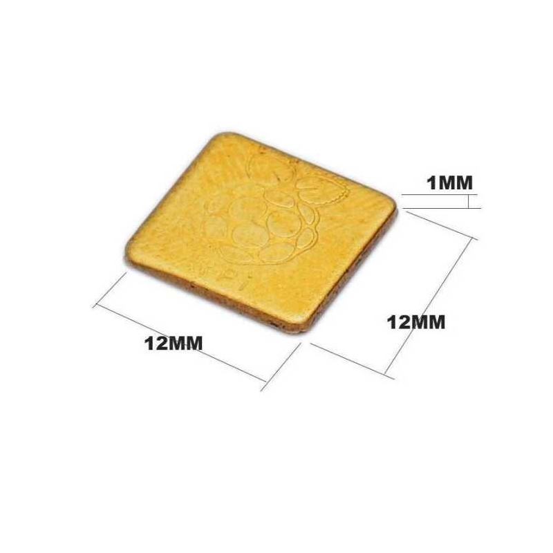 Raspberry Pi 12x12x1mm Bakır Soğutucu
