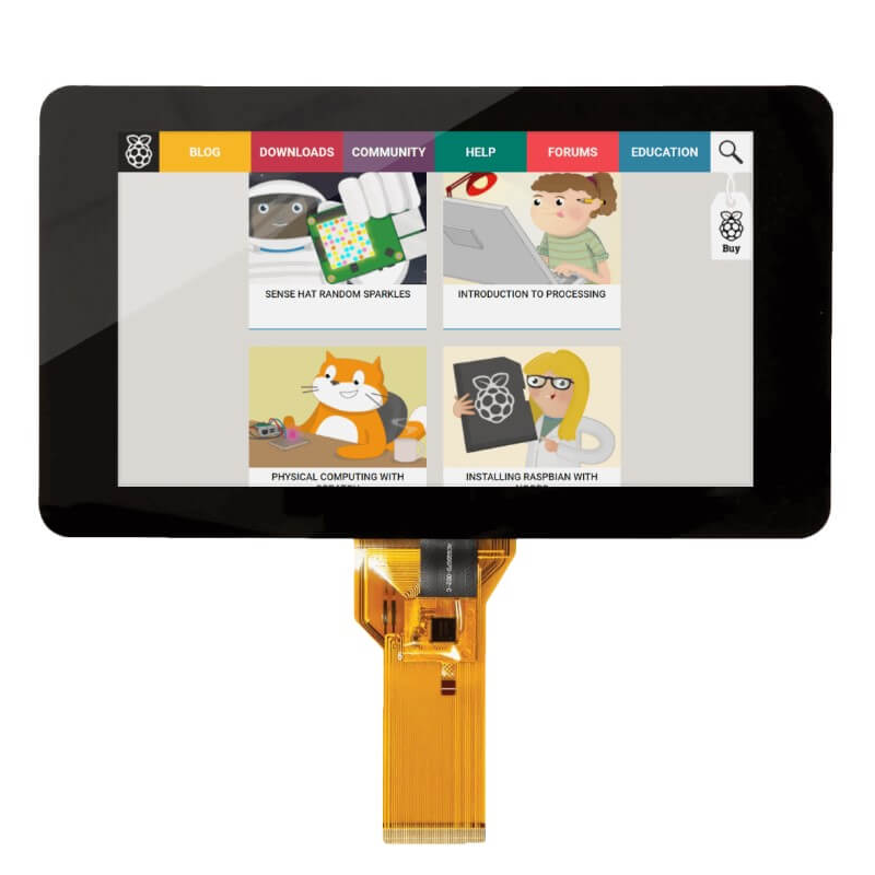 Raspberry Pi 7'' Orijinal Dokunmatik Ekran