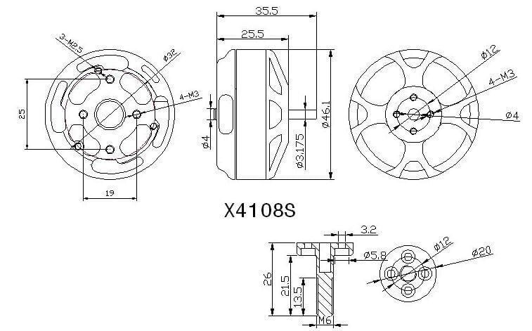 SunnySky X4108S 380KV Fırçasız Drone Motoru