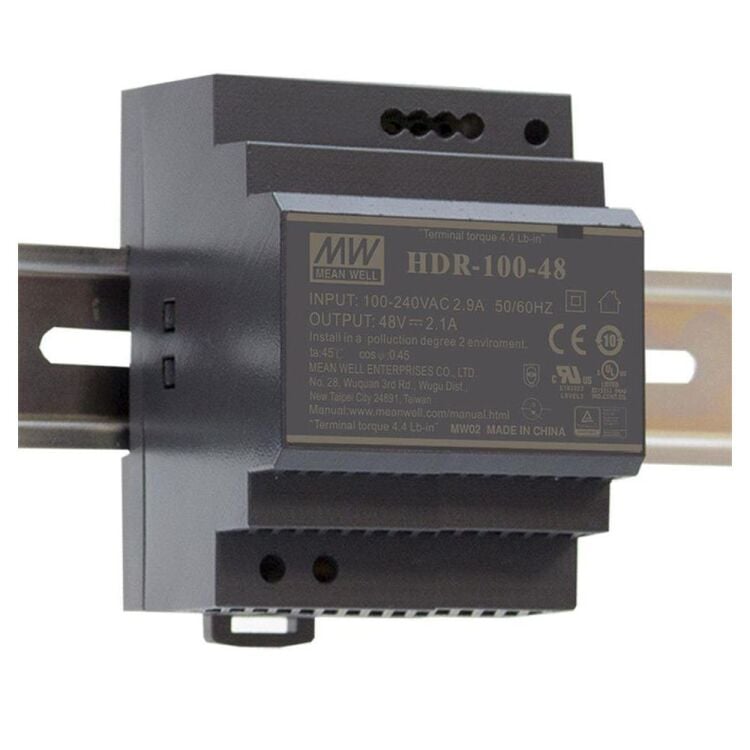 HDR-100-48N 48V Çıkış 2.1A 101W Ray Montaj SMPS Güç Kaynağı