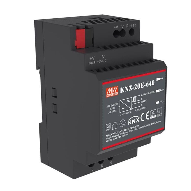 KNX-20E-640 30V Çıkış 640mA 19W Ray Montaj SMPS Güç Kaynağı