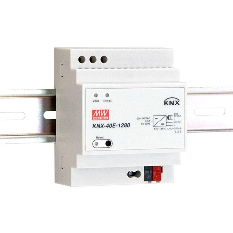 KNX-40E-1280D 30V Çıkış 1.28A 38W Ray Montaj SMPS Güç Kaynağı