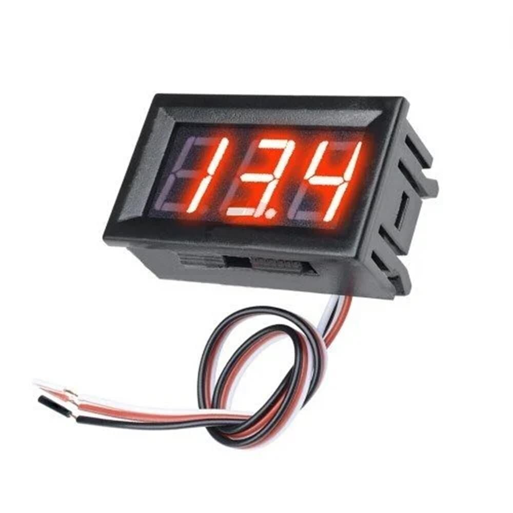 Dijital Voltmetre DC 0-100V 3 Kablo Kırmızı