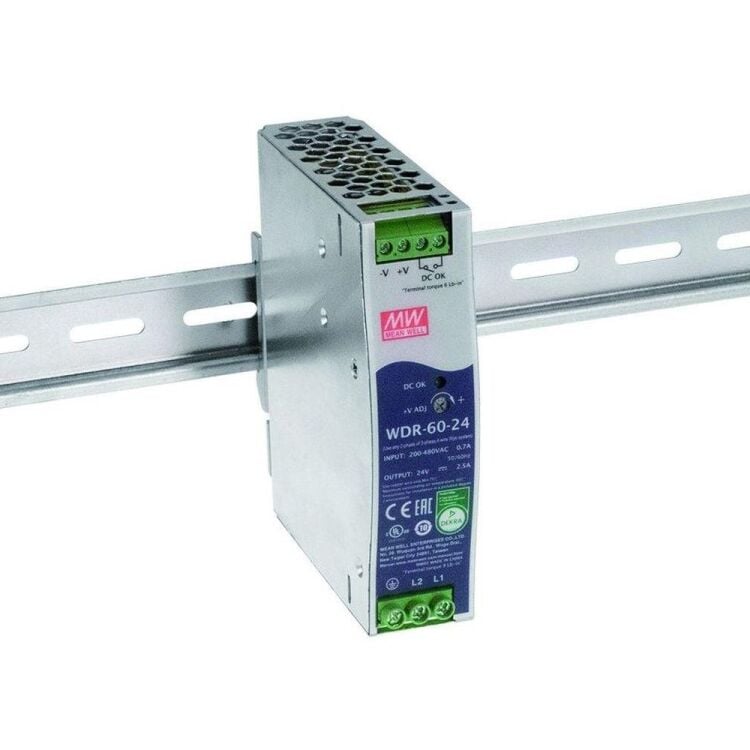 WDR-60-24 24V Çıkış 2.5A 60W Ray Montaj SMPS Güç Kaynağı