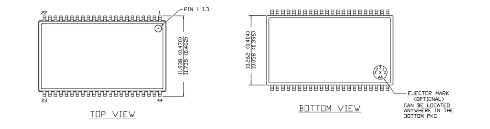 CY7C1049CV33-12ZSXA, TSOP-44 SRAM Entegre