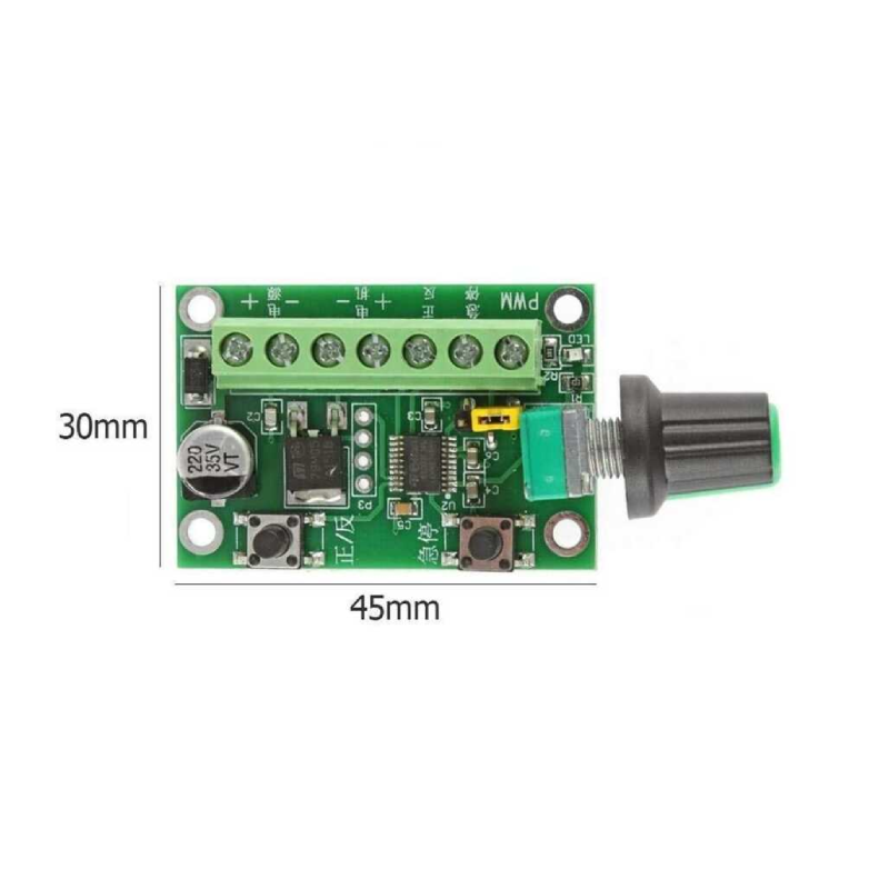 Brushless (Fırçasız) PWM Motor Sürücü 6-30V 3A 90W İleri-Geri Kontrollü