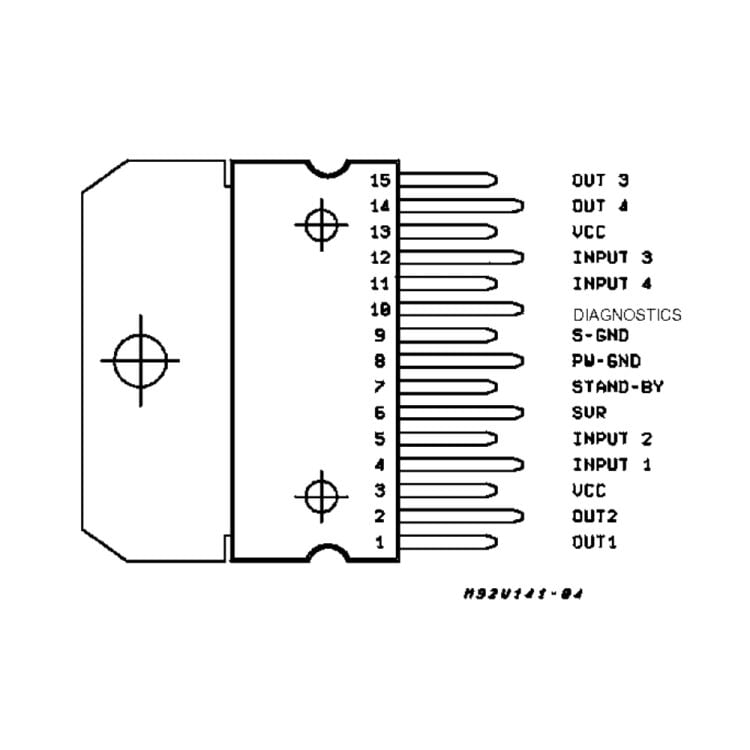 TDA7375A, Multiwatt-15 Entegre Devre