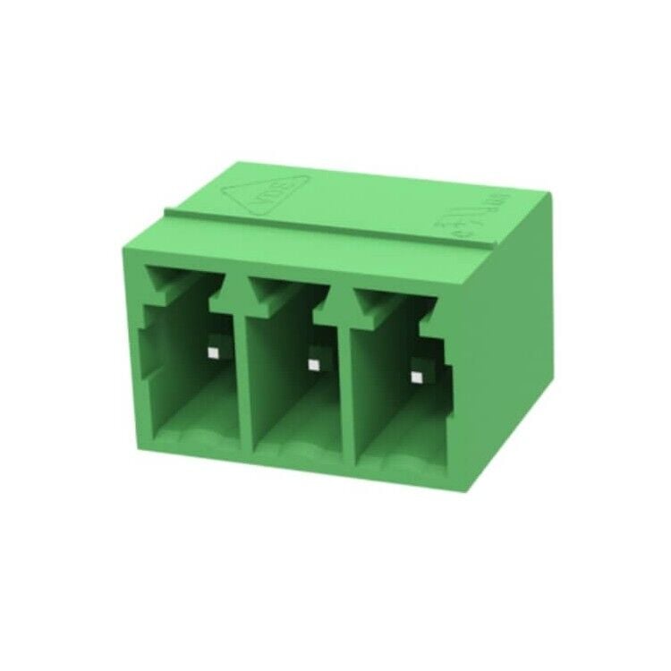 3.50mm 3 Pin 90C Erkek Kapalı Yeşil Geçmeli Klemens