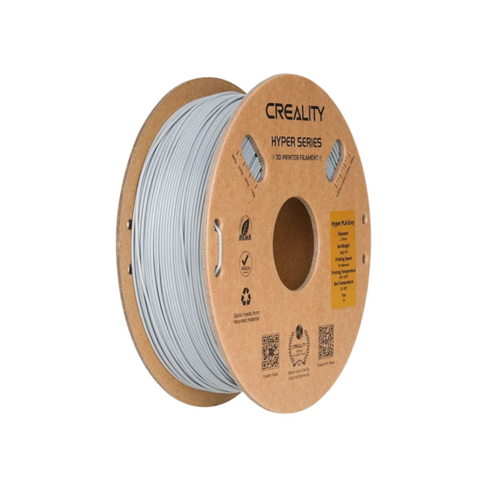 Creality Hyper PLA Gri Filament 1.75mm 1KG Yüksek Hız Uyumlu