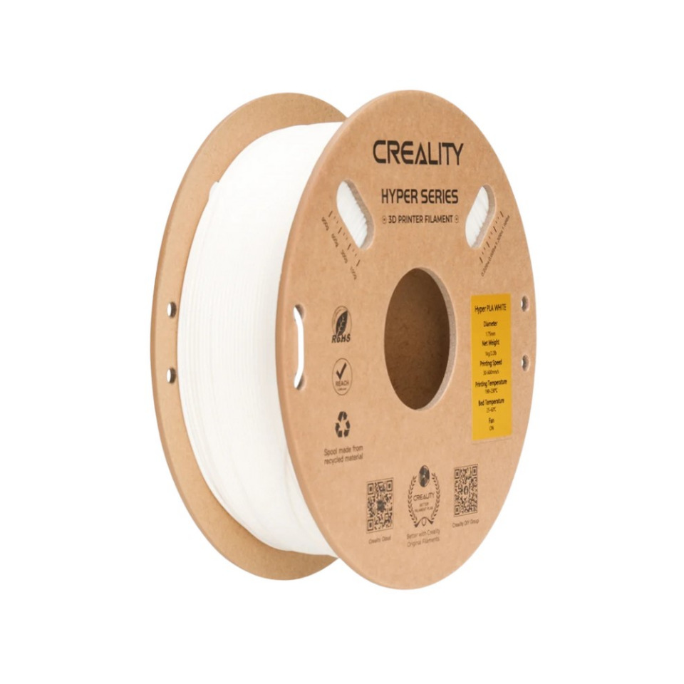 Creality Hyper PLA Beyaz Filament 1.75mm 1KG – Yüksek Hızlı 3D Yazıcı Uyumlu