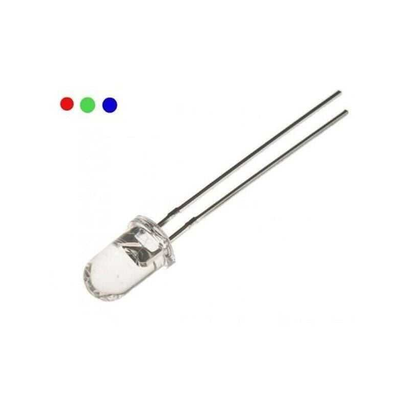 5mm RGB Flaşör LED 2 Pin Şeffaf
