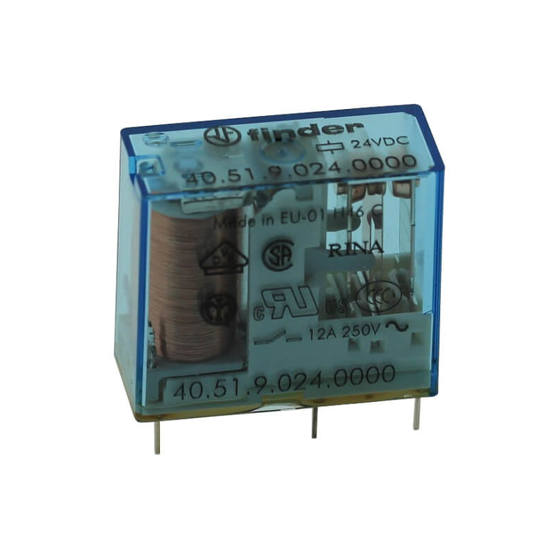 40.51.9.024.0000 24V DC Güç Rölesi 10A SPDT (1 Form C) Finder
