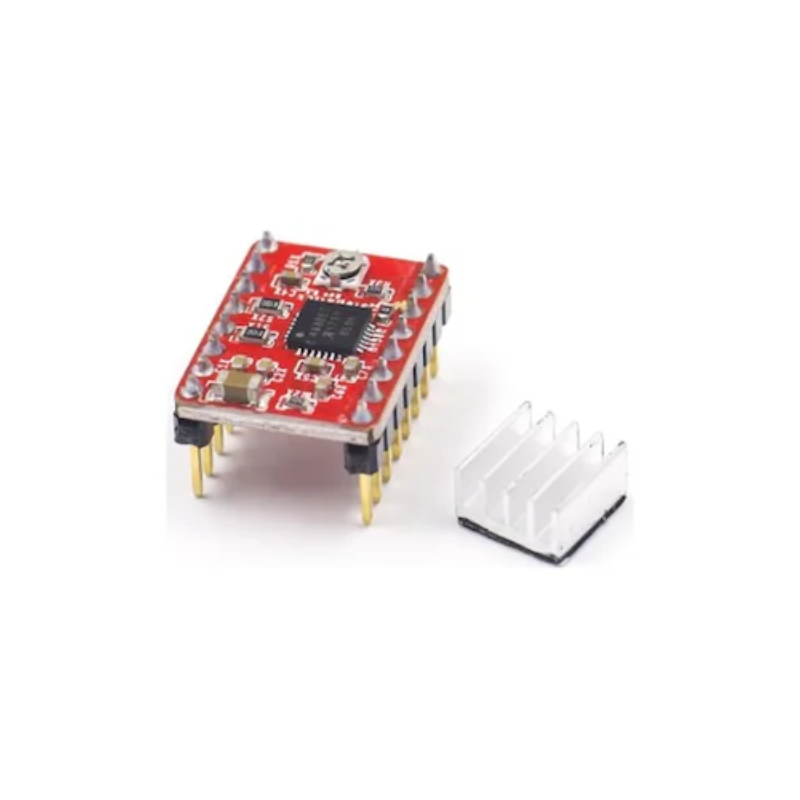 A4988 Step Motor Sürücü Kartı Kırmızı PCB