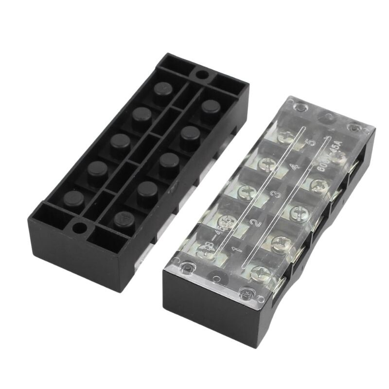 TB-4505 5P Çift Sıra Terminal Blok 600V 45A Vidalı Klemens