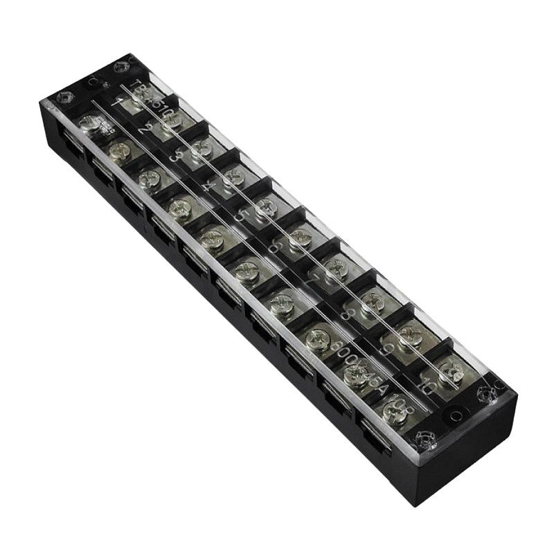 TB-4510 10P Çift Sıra Terminal Blok 600V 45A Vidalı Klemens