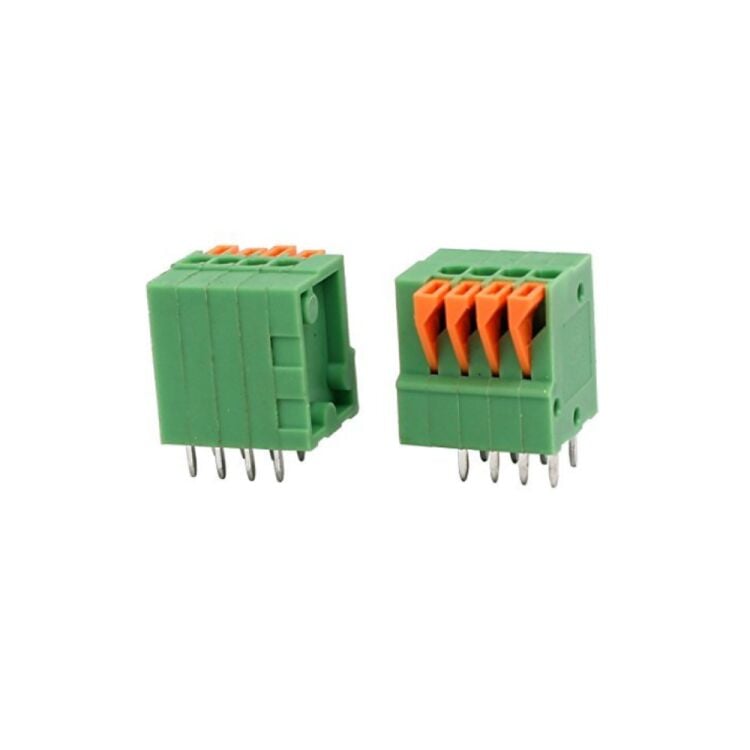 4 Pin 2.54mm Yeşil Yaylı PCB Klemens