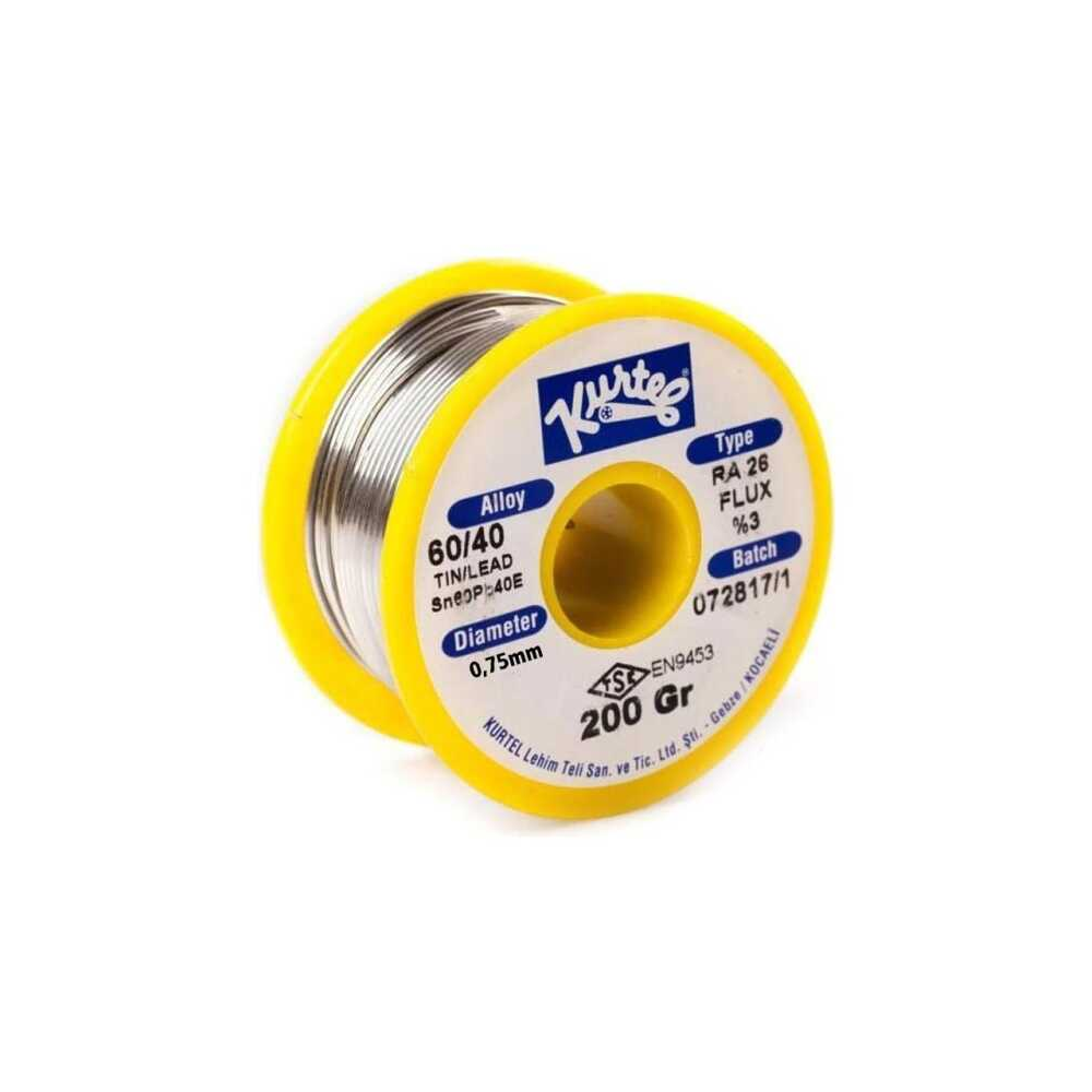 Kurtel 0.75mm 200Gr Sn:60 Pb:40 Lehim Teli