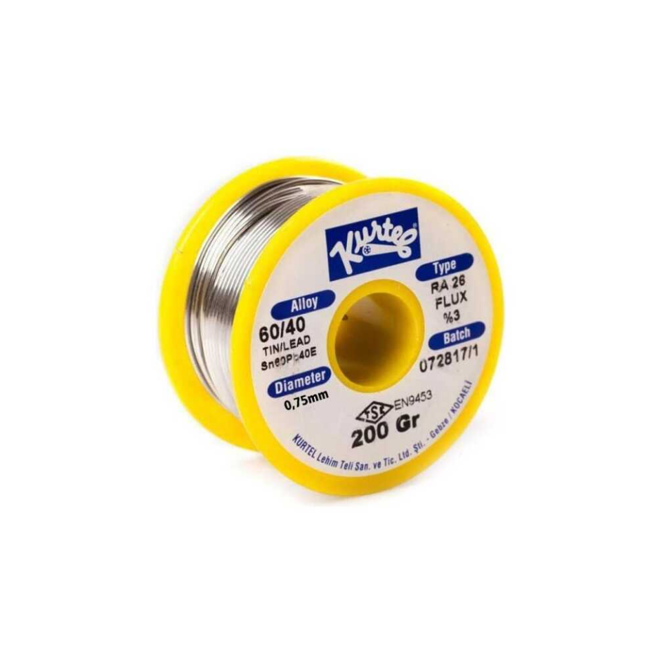 Kurtel 0.75mm 200Gr Sn:60 Pb:40 Lehim Teli