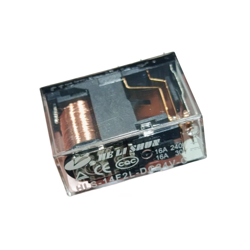 HLS-14F2L-DC24V-C 16A 24V DC SPDT (1 Form C) 8 Pin Şeffaf Röle