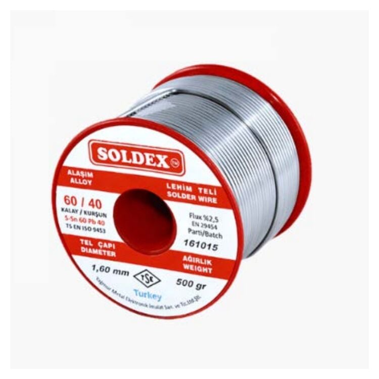 Soldex 60/40 1.20mm 500Gr Kurşunlu Lehim Teli 601205