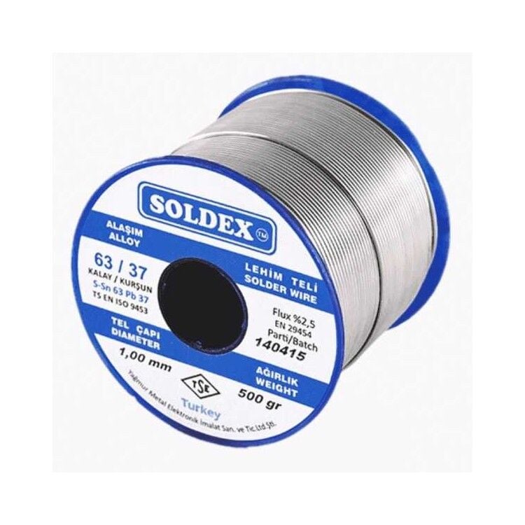 Soldex 63/37 0.75mm 500Gr Kurşunlu Lehim Teli 630755