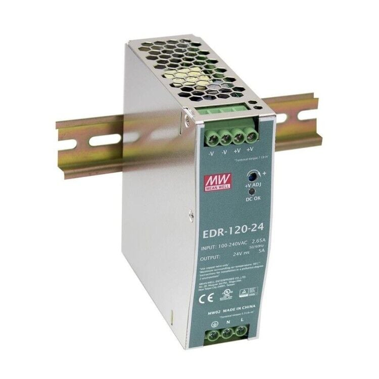 EDR-120-24, 24VDC 5A 120W Güç Kaynağı