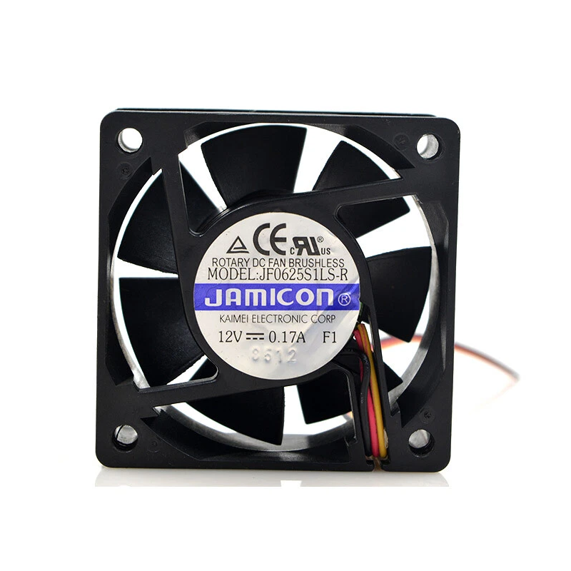 JF0625S1LS-R 12VDC 0.17A 60x60x25mm 3 Kablolu Fan