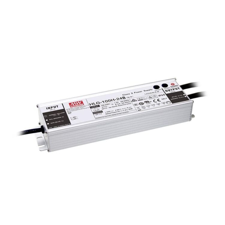 HLG-100H-24B 90VAC-305VAC Giriş 12~24V Çıkış 96W Led Sürücü