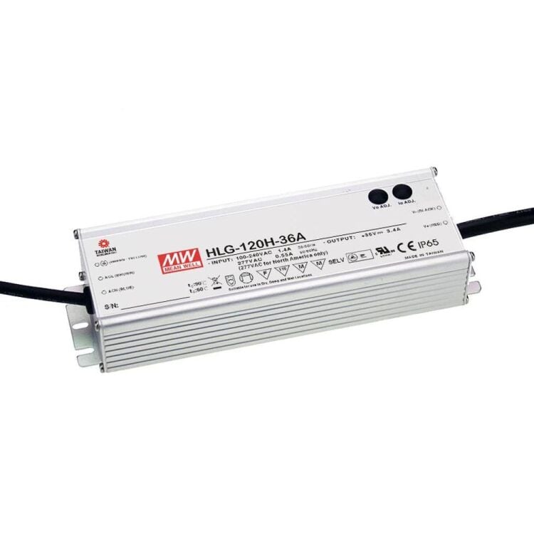 HLG-120H-48A 90VAC-305VAC Giriş 43~53V Çıkış 120W Led Sürücü
