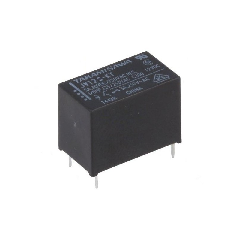 JV12S-KT 5A 12V DC 1 Form A (SPST-NO) Röle